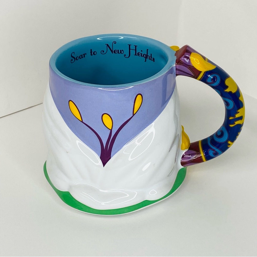 Disney Parks Princess Jasmine Lotus Flower Sculpted Mug Magic Carpet Handle Cup